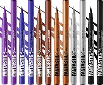 LANGMANNI 4 Colors Matte Liquid Eyeliner Set, Neon Colorful Pigmented With Long-lasting, Smudgeproof & Waterproof Eye Liner Makeup for Bold & Stunning Looks - Gift for Girls(#789101112)