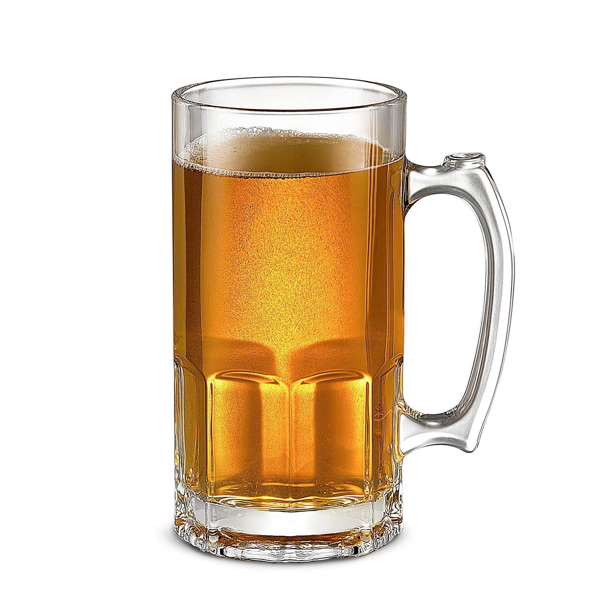 LUXU 35 OZ Beer Mugs,Heavy Large Beer Glasses with Handle,Classic Beer Mug glasses,Style Extra Large Glass Beer Stein Super Mug