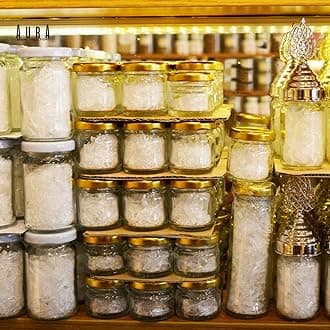 Awafi Mill Menthol Crystals (بلورات النعناع) | 100% Pure Natural Aromatherapy | Bulk Purchase Peppermint Essential Oil Cristaux (Bottle Of (200 Gram))