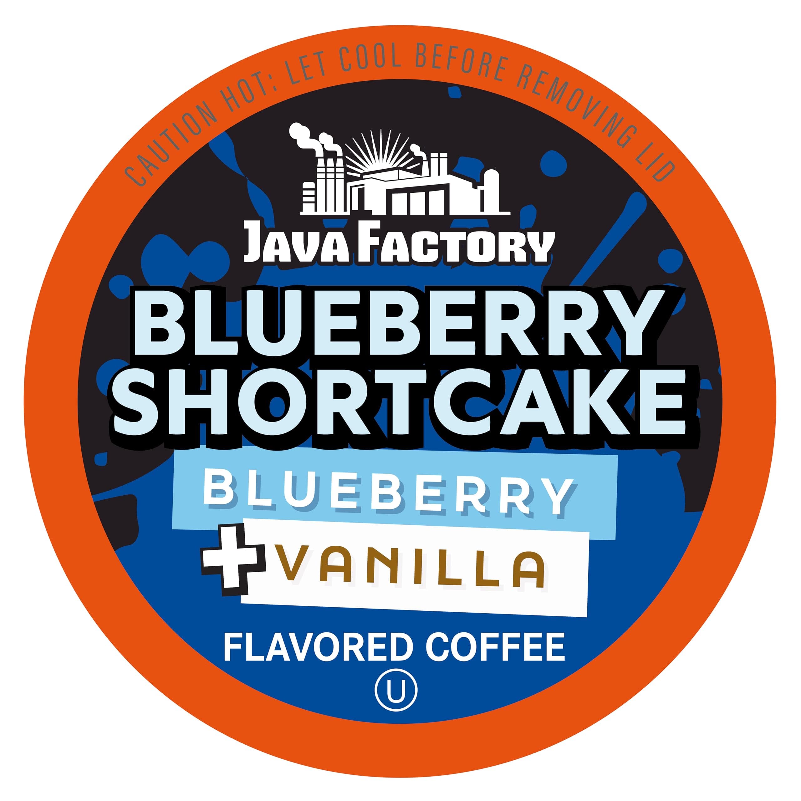 Java Factory Coffee Pods Blueberry Flavored Coffee for Keurig K-Cup Brewers, Blueberry Shortcake, 40 Count