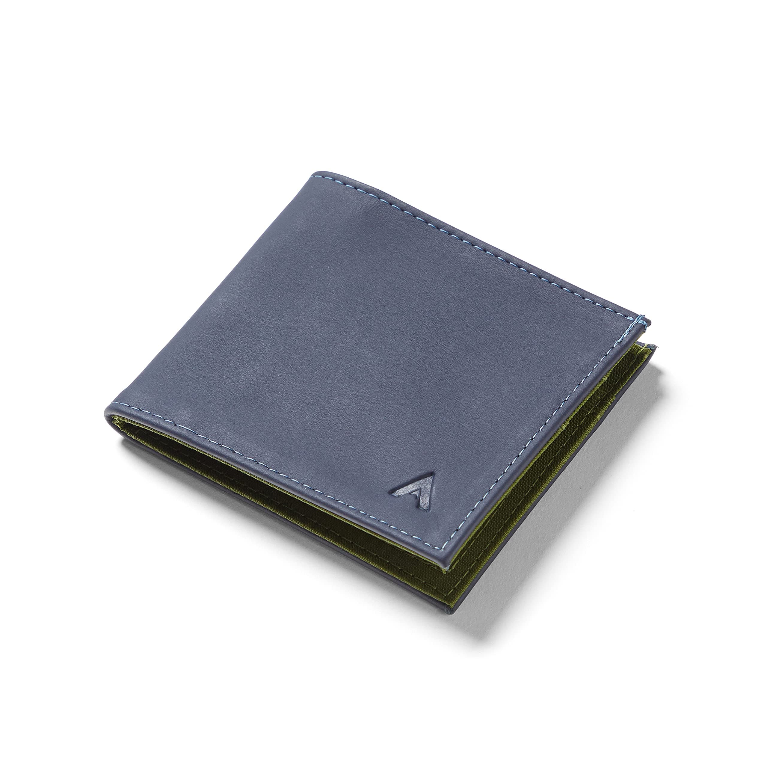 Allett ID Wallet, Midnight Blue | Leather, RFID Blocking | Slim Minimalist Bifold Wallet, Water Resistant, Durable, Thin, Front Pocket | Holds 4-12+ Cards, Cash