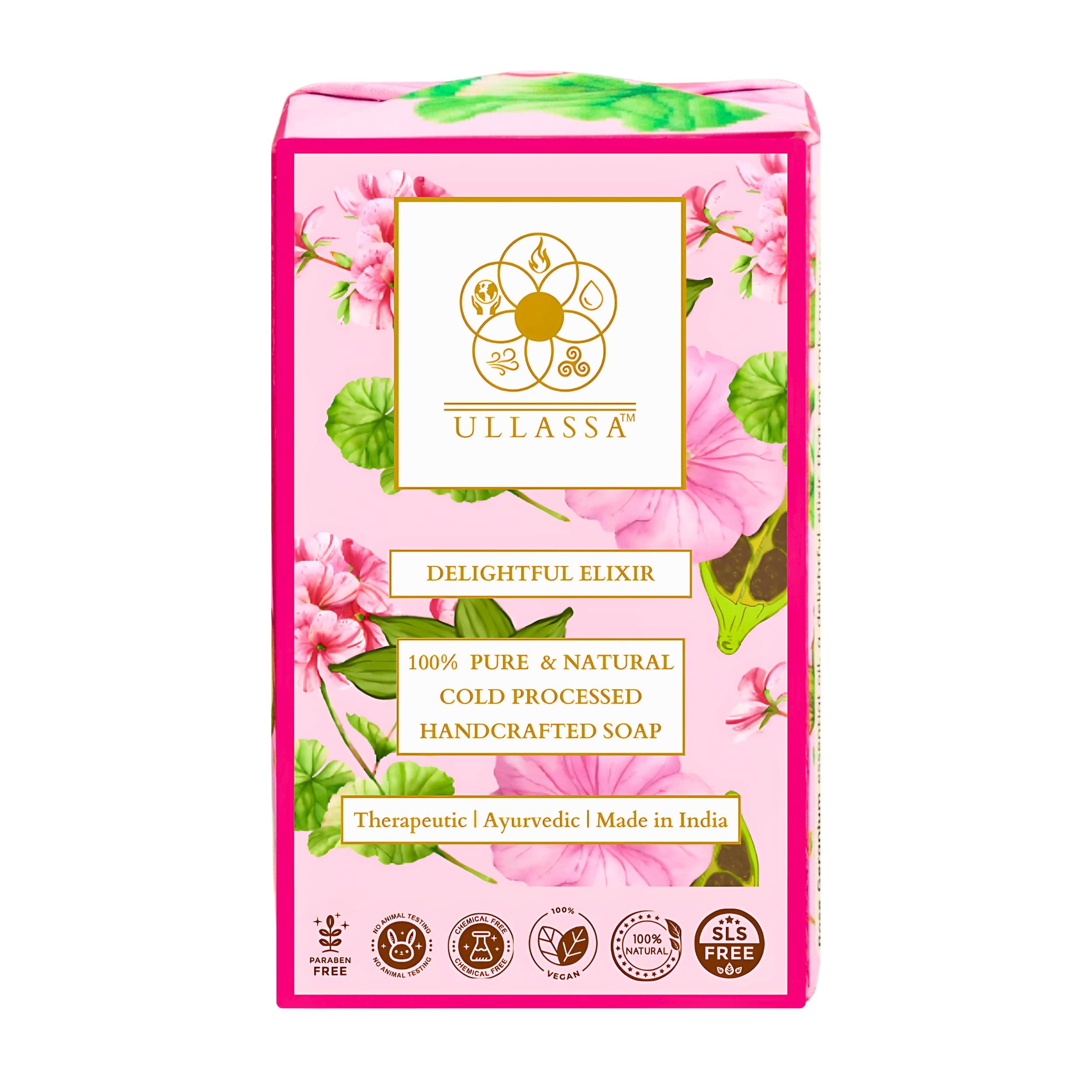 Aromatherapy Soap | Tan Removal, Anti Aging, Moisturizing | Rose Geranium & Cardamom | For Face & Body (Pack of 1)