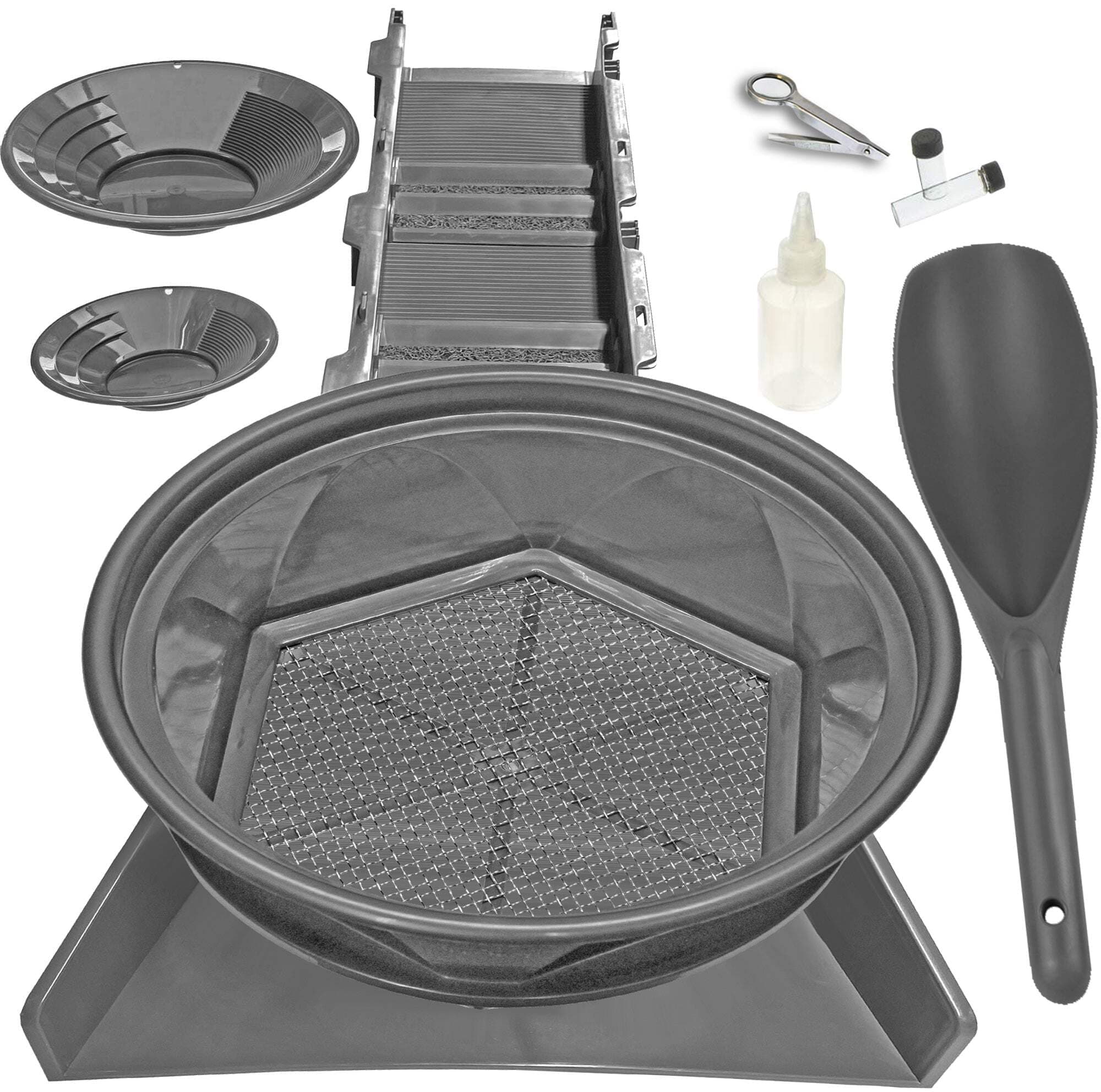 luice Fox Gold Panning Supplies Kit with Sluice Box