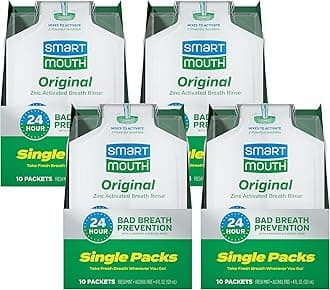 Original Activated Mouthwash Single Packs, Travel Mouthwash, Fresh Mint, 40 Pack