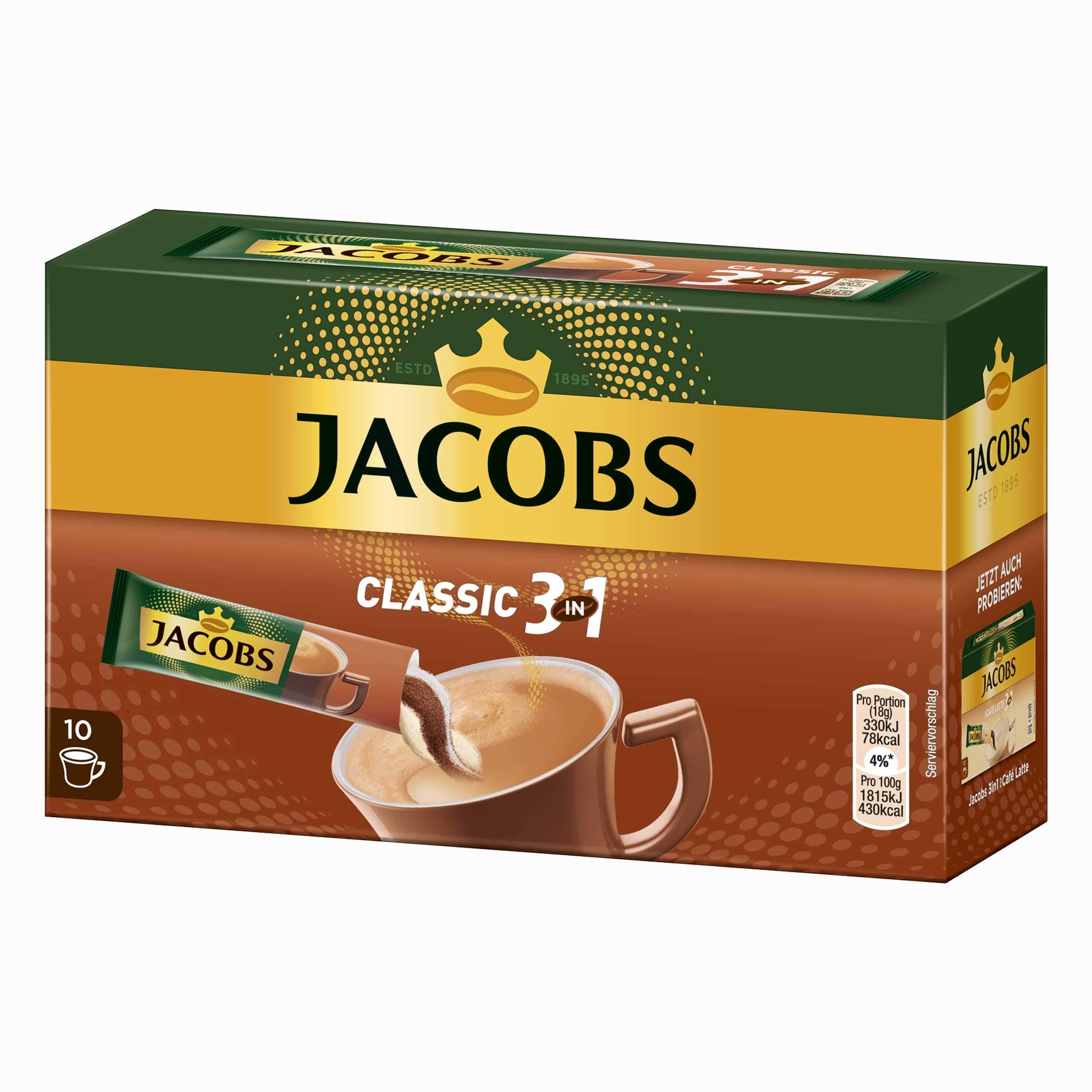 Jacobs 3 in 1 Tassenportionen Kaffee 180 g