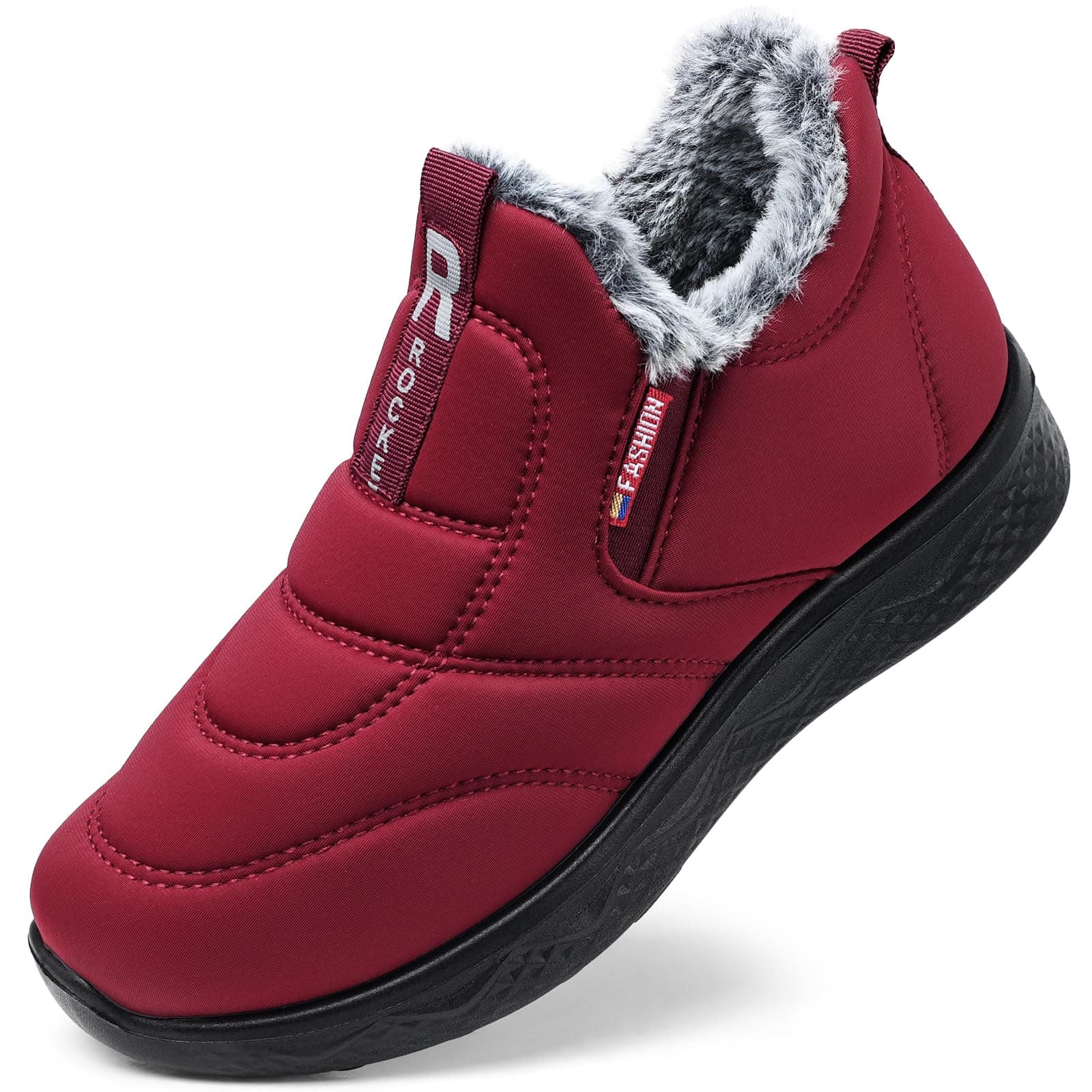 SHIBEVER Womens Winter Snow Boots Red Size 8.5