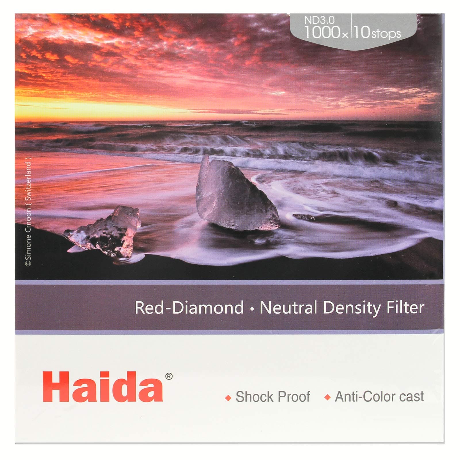 Red Diamond 100mm ND 3.0 10 Stop ND Nanopro Coated Glass Filter 4x4 100x100mm ND1000