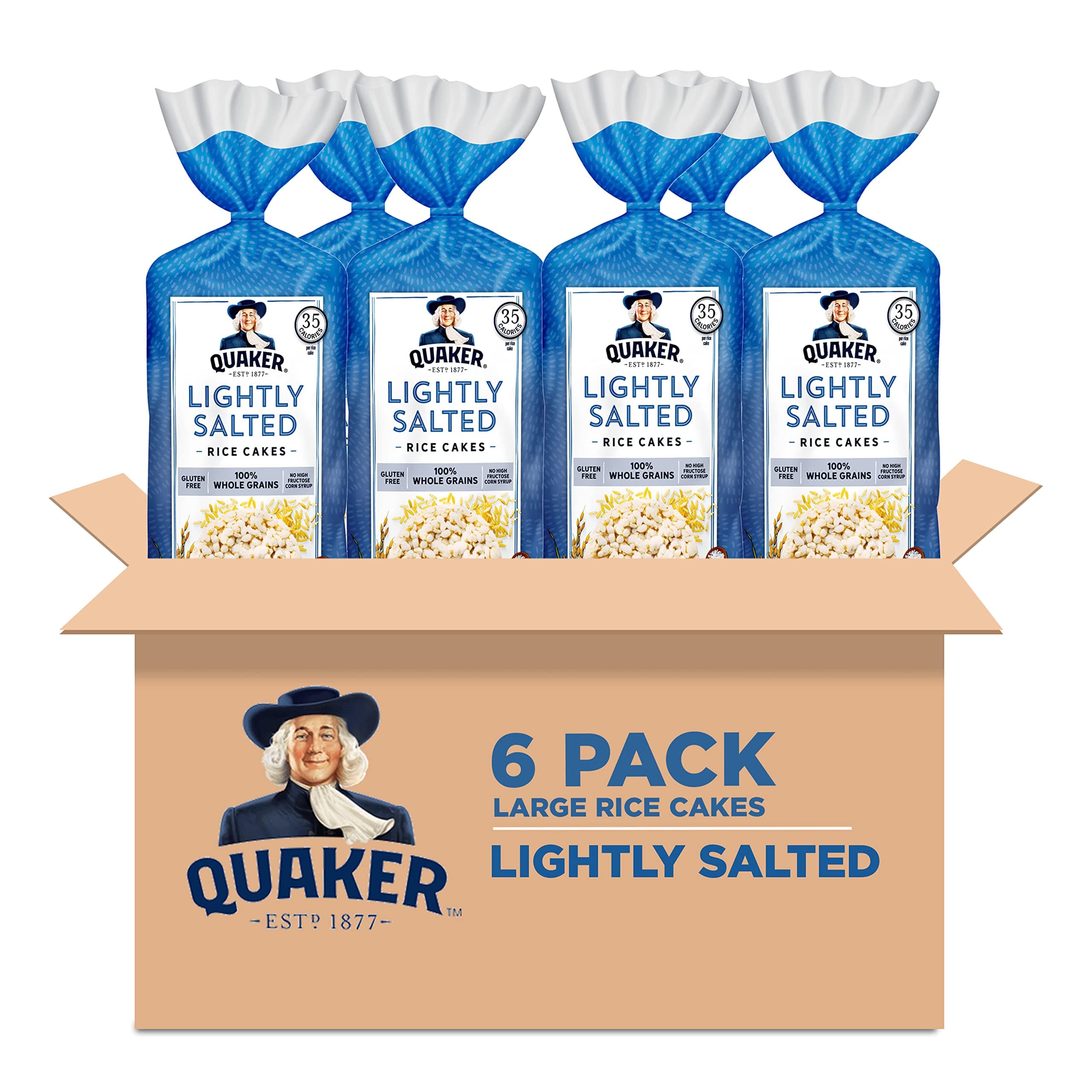Large Rice Cakes, Lightly Salted, Pack of 6