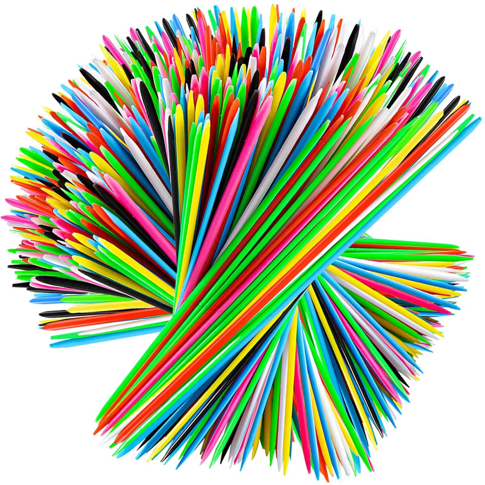 CLESDF Pick Up Sticks - 240 Pieces Classic Pickup Sticks Retro Toys with 1 Black Bag for Family Fun Game Present