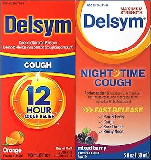 12 Hour Cough 5 oz. and Nighttime Fast Relief 6oz, Combo Pack