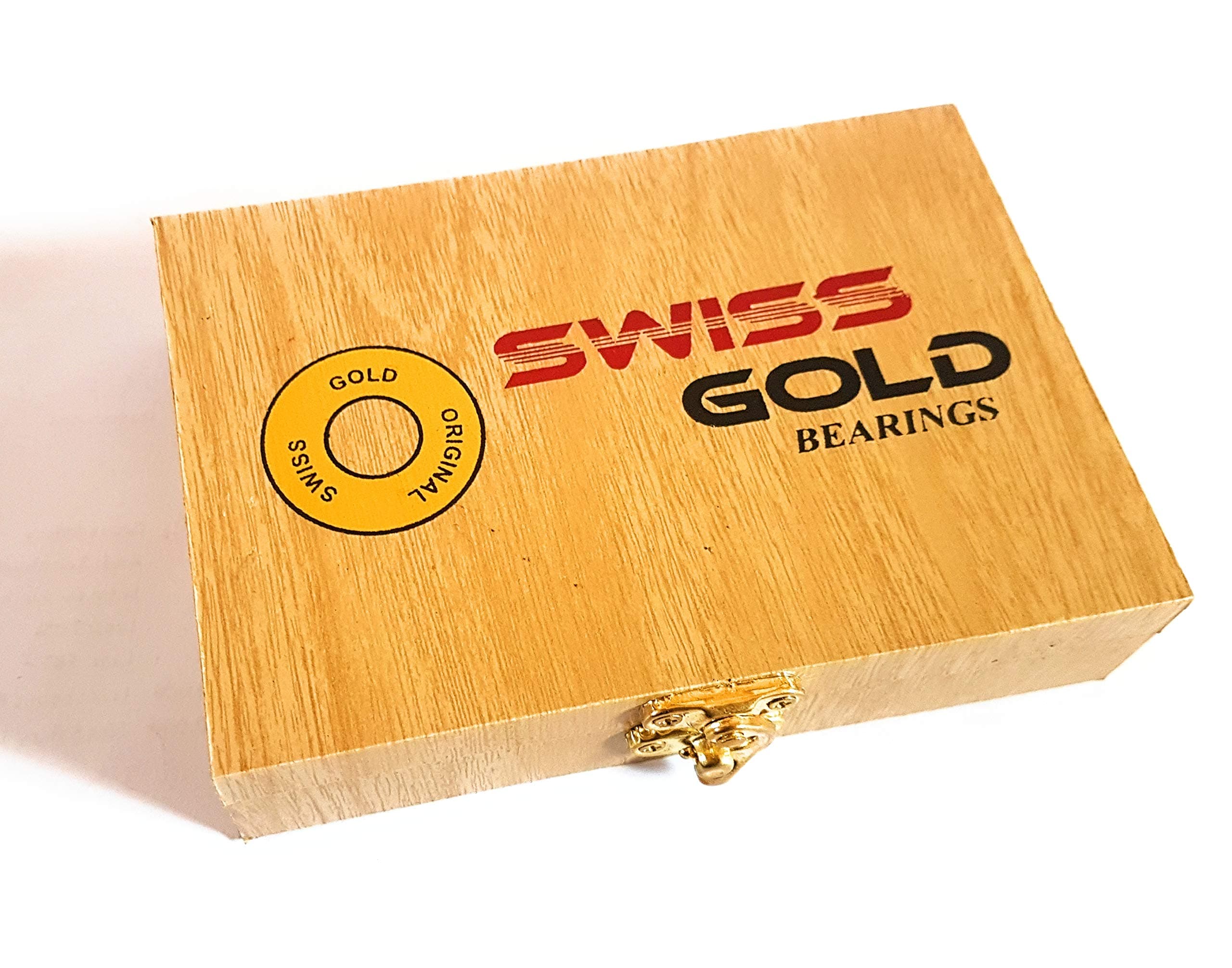 608 Z Hybrid Ceramic Bearings 8mm for Inline Skates (Pack of 16, Gold)