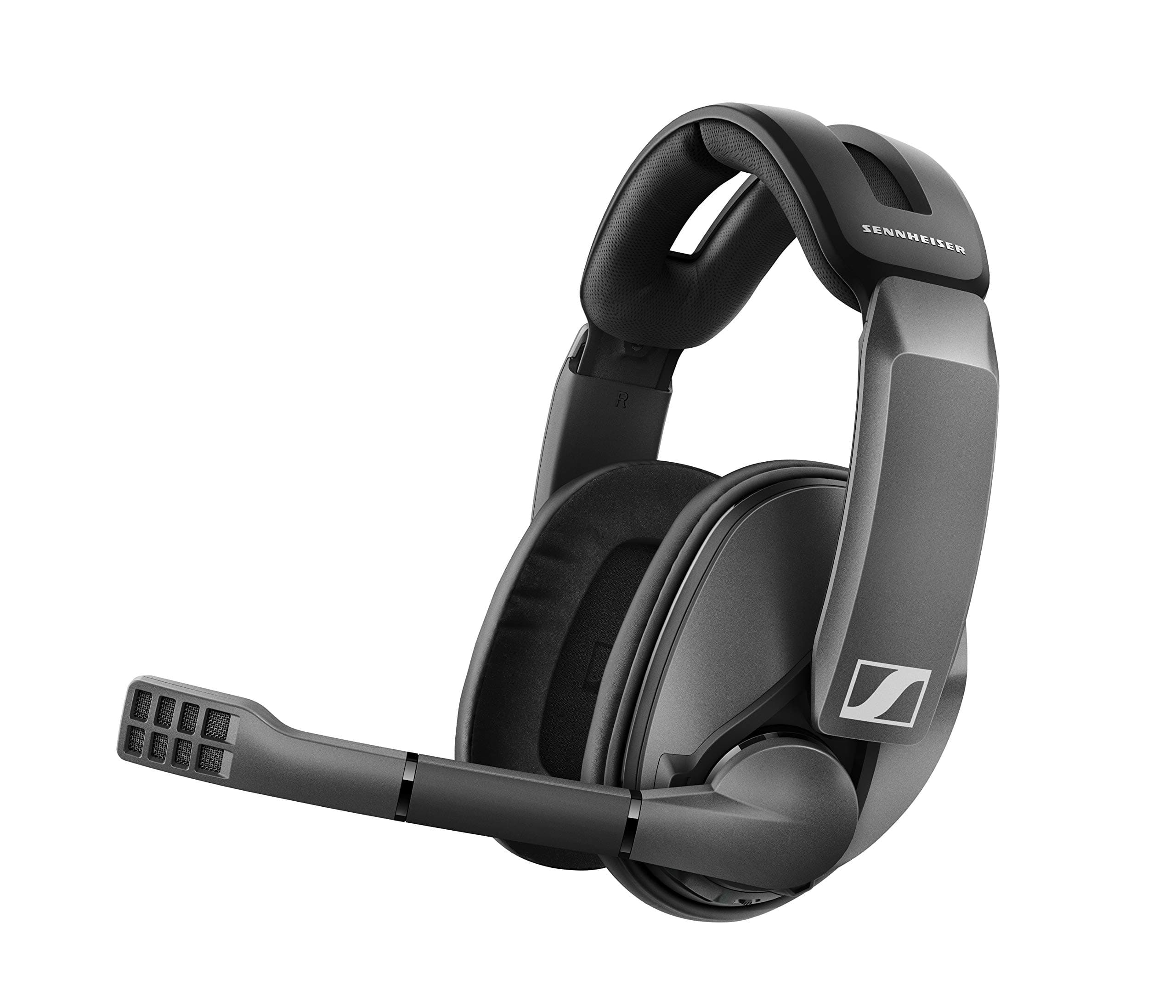 I Sennheiser GSP 370 Wireless Gaming Headset, 100 Hour Battery Life, Lag-Free, Noise-Cancelling Mic, Flip-to-Mute, Comfortable Ear Pads, Digital 7.1 Surround Sound, Works on PC, Mac, PS5 & PS4