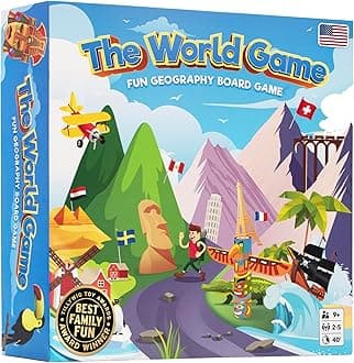 - The World Game - Fun Geography Board Game for Easter - Educational Game for Kids & Adults - Cool Learning Gift Idea for Teenage Boys & Girls, 2-5 Players
