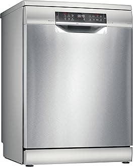 Bosch Series 6 Free-standing Dishwasher, 13 Place Settings, Remote Start, HygienePlus 60 cm, Brushed Steel Anti-fingerprint SMS6EMI65M
