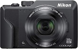 Nikon COOLPIX A1000 Digital Camera, Built-in Wi-Fi, International Version - Black