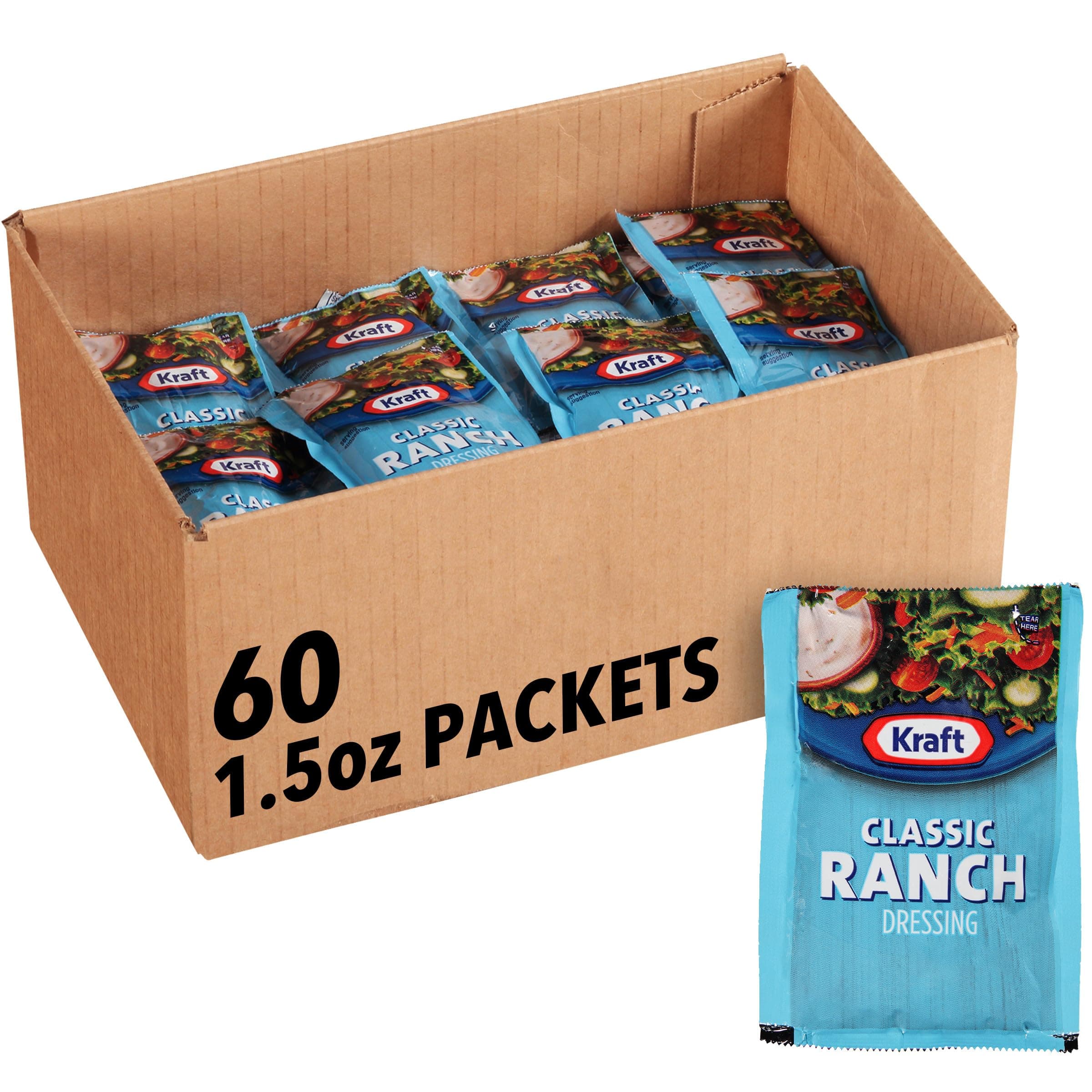 Good Seasons Kraft Ranch Salad Dressing (1.5 oz Packets, Pack of 60)