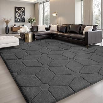 Rugs Living Room 200x300,3D Grey Area Rugs for Bedroom,Extra Large Rugs for living room,Machine Washable Anti Slip Short Pile Rug Carpets Mat for Kids Room Bedroom