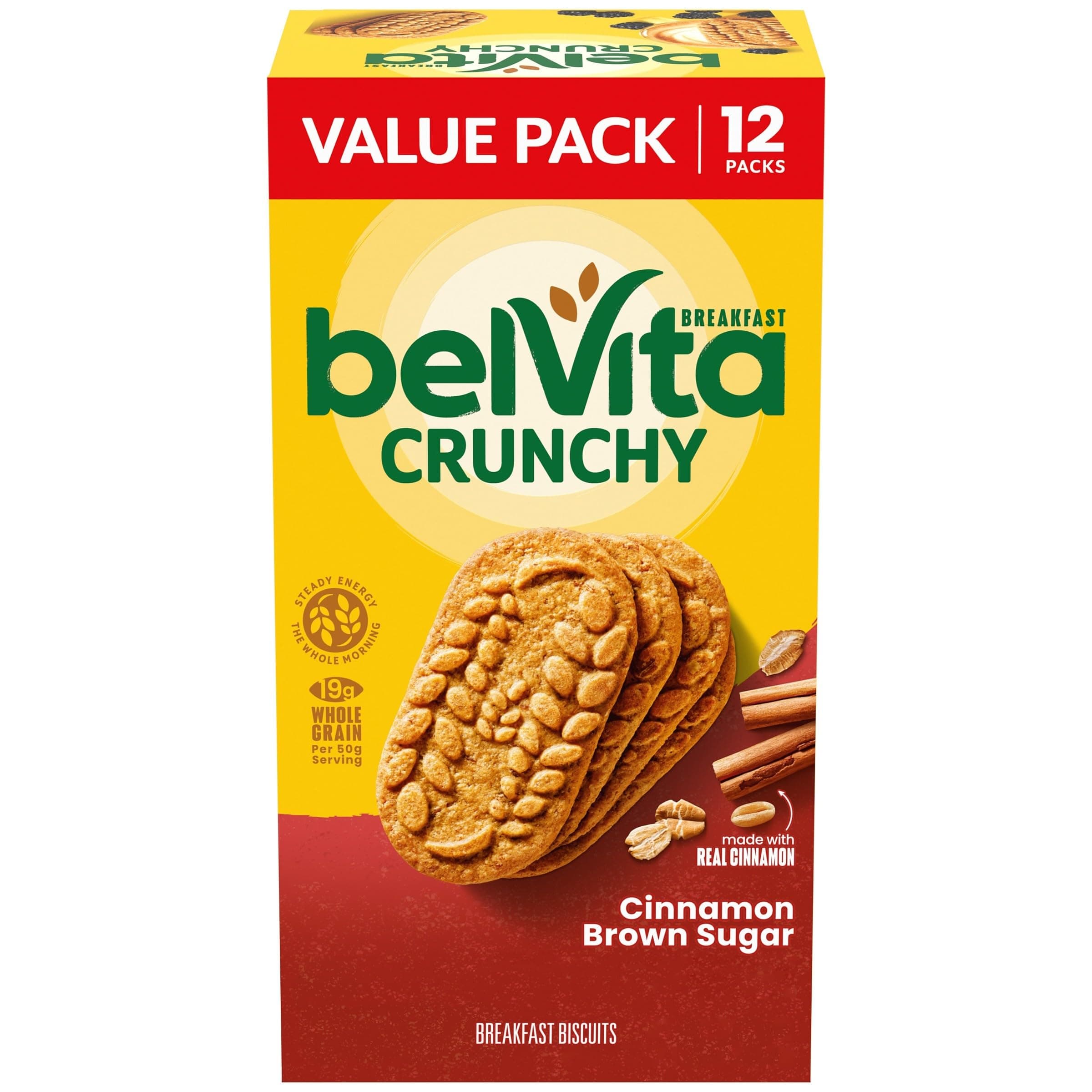 Breakfast Bars Biscuits, Cinnamon Brown Sugar, Value Pack, 12 Packs (4 Biscuits Per Pack)