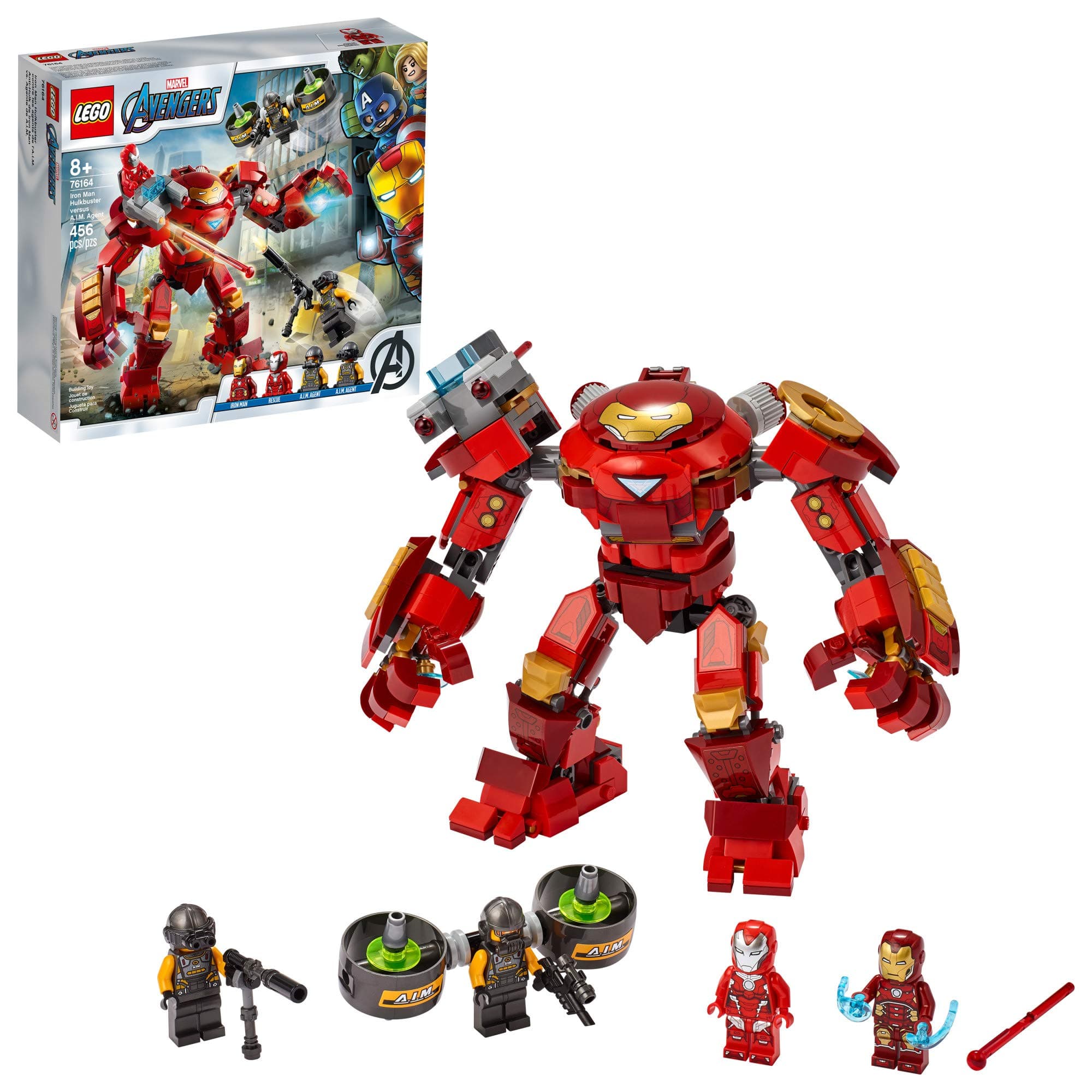 LEGO Iron Man Hulkbuster vs A.I.M. Agent Superhero Playset Marvel Avengers 456 Piece LEGO 76164