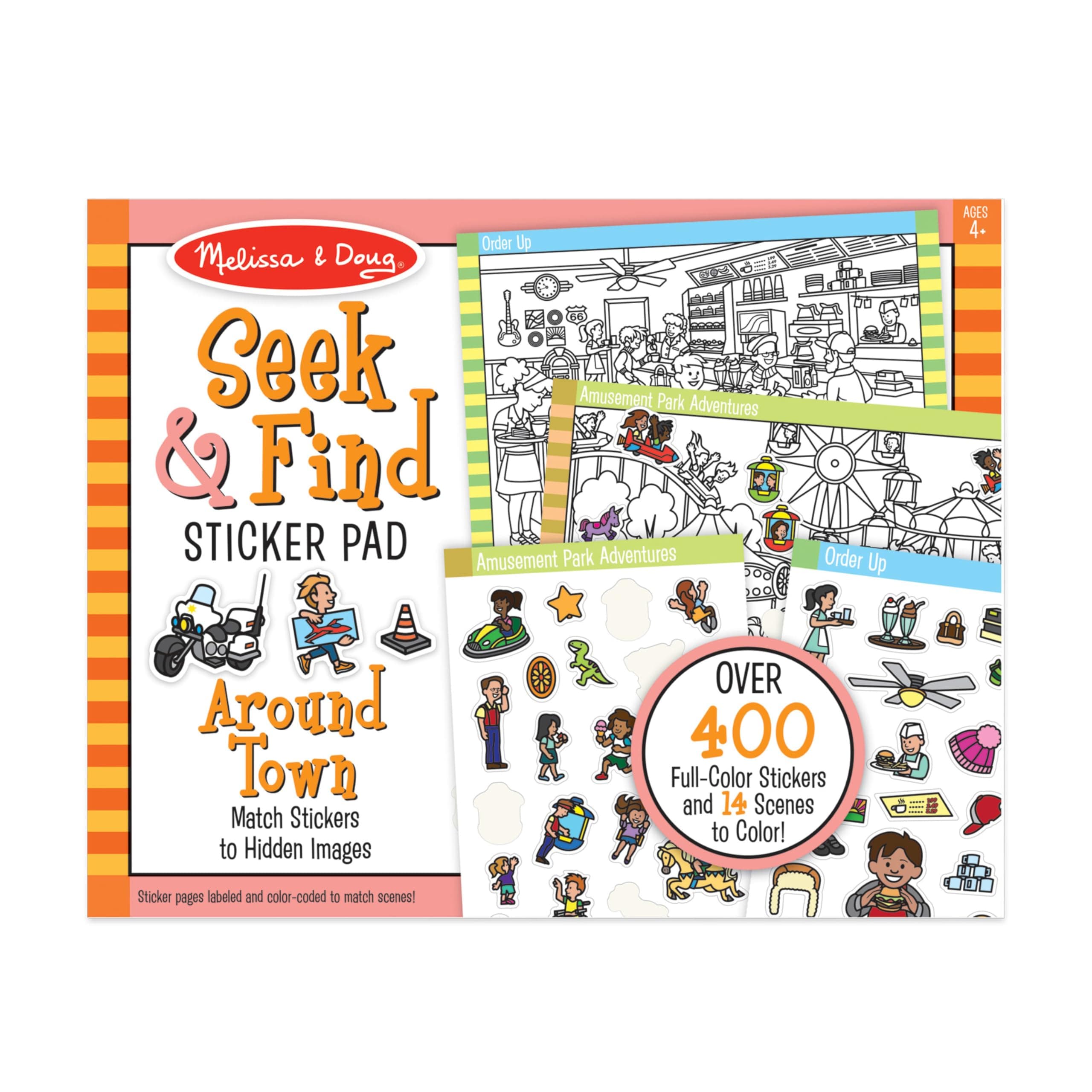Melissa & Doug Seek and Find Sticker Pad – Around Town