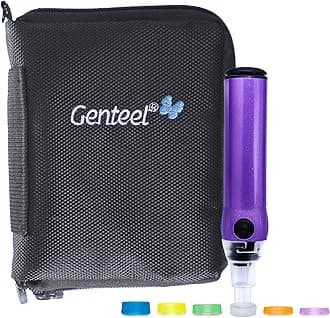 Genteel Plus - No Prick Pain Vacuum Lancing Device for Diabetes Testing - Blood Sugar, Glucose, Ketone, and DNA Home Tests (Playful Purple)