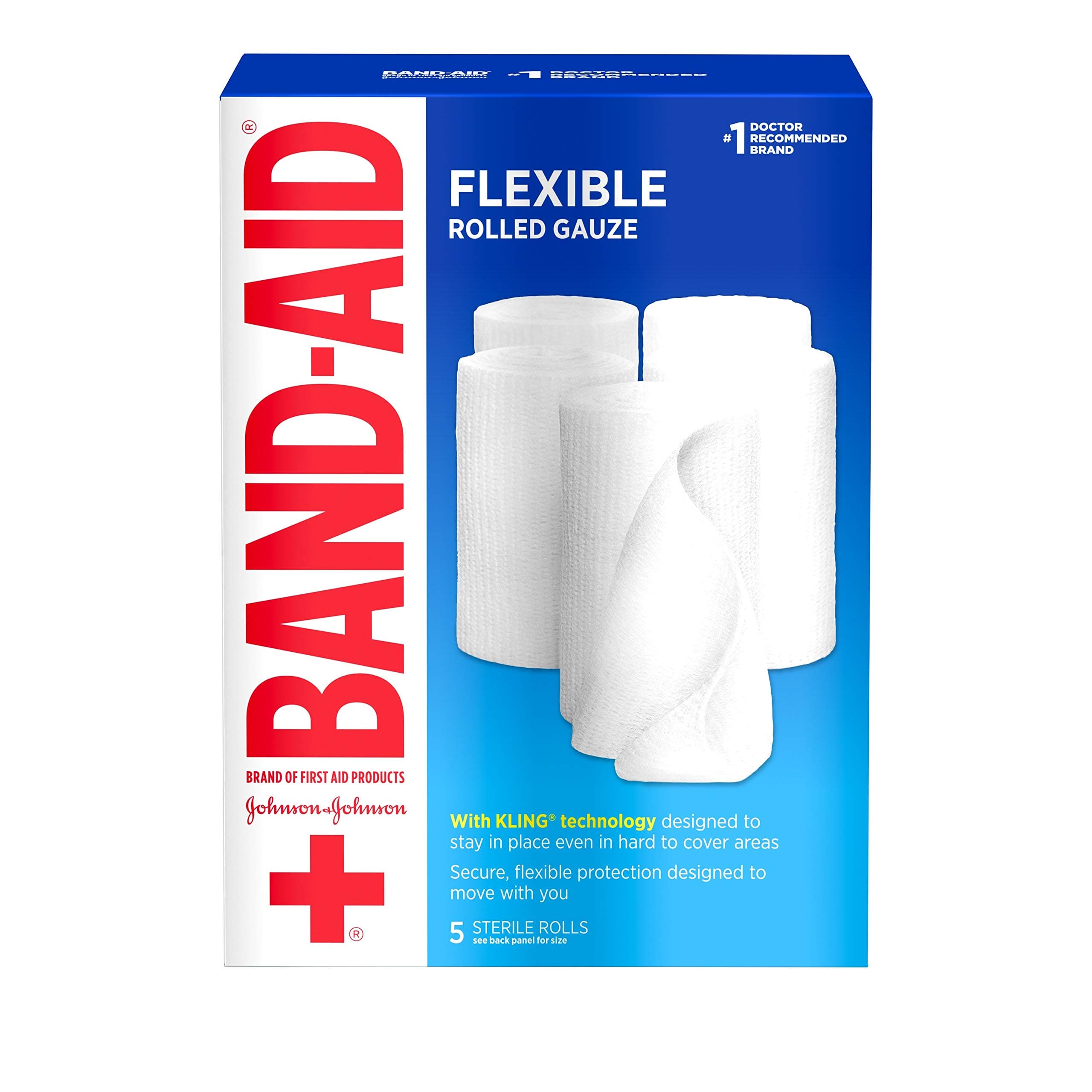 Band-aid First Aid Covers Kling Large Rolled Gauze, 5 Count