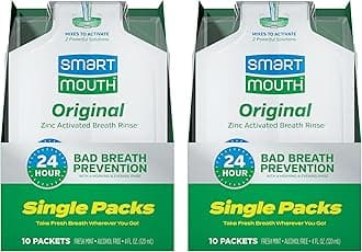 Original Activated Mouthwash Single Packs, Travel Mouthwash, Fresh Mint, 20 Pack