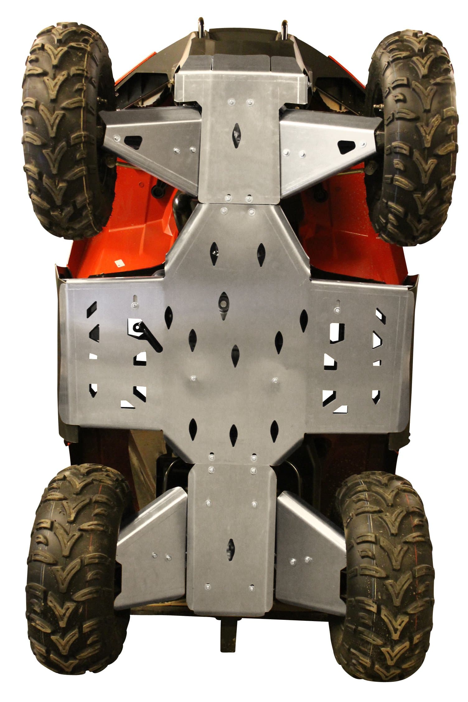 Skidplate Arctic Cat XR Alterra 550/700 2015-, Complete set including rear and front A-Arm guards in 4mm (1 37/64 in) aircraft aluminum