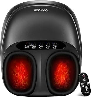KNQZE Shiatsu Foot Massager with Heat and Compression, Deep Kneading Foot Massage for Plantar Fasciitis Relief, Remote Control, Multi Massage Modes, Auto Shut-Off Timer, FSA Eligible, Mothers Day gift