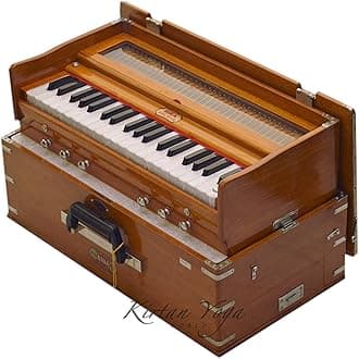 Harmonium Bina N.23 B Deluxe, Folding Portable Model, 3.25 Octaves, Natural Color, Coupler Function