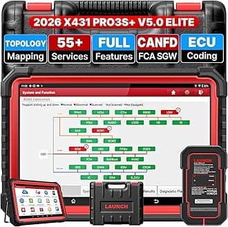 - Launch X431 PRO3S+ V5.0,2026 Upgrade All-in-One Bidirectional Scan Tool,HD Trucks Scan,Topology Map,ECU Code,55+ Service,Full System,CANFD&DOIP,DBSCar VII VCI 2-Year Update