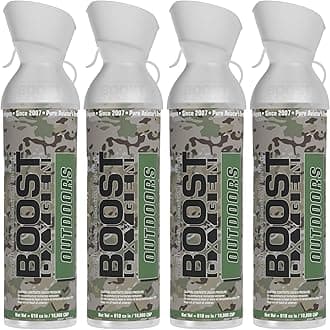 Boost Oxygen Pure Pocket Sized Oxygen Supplement Portable Canister (10L) - Special Camo Edition (4 Pack)