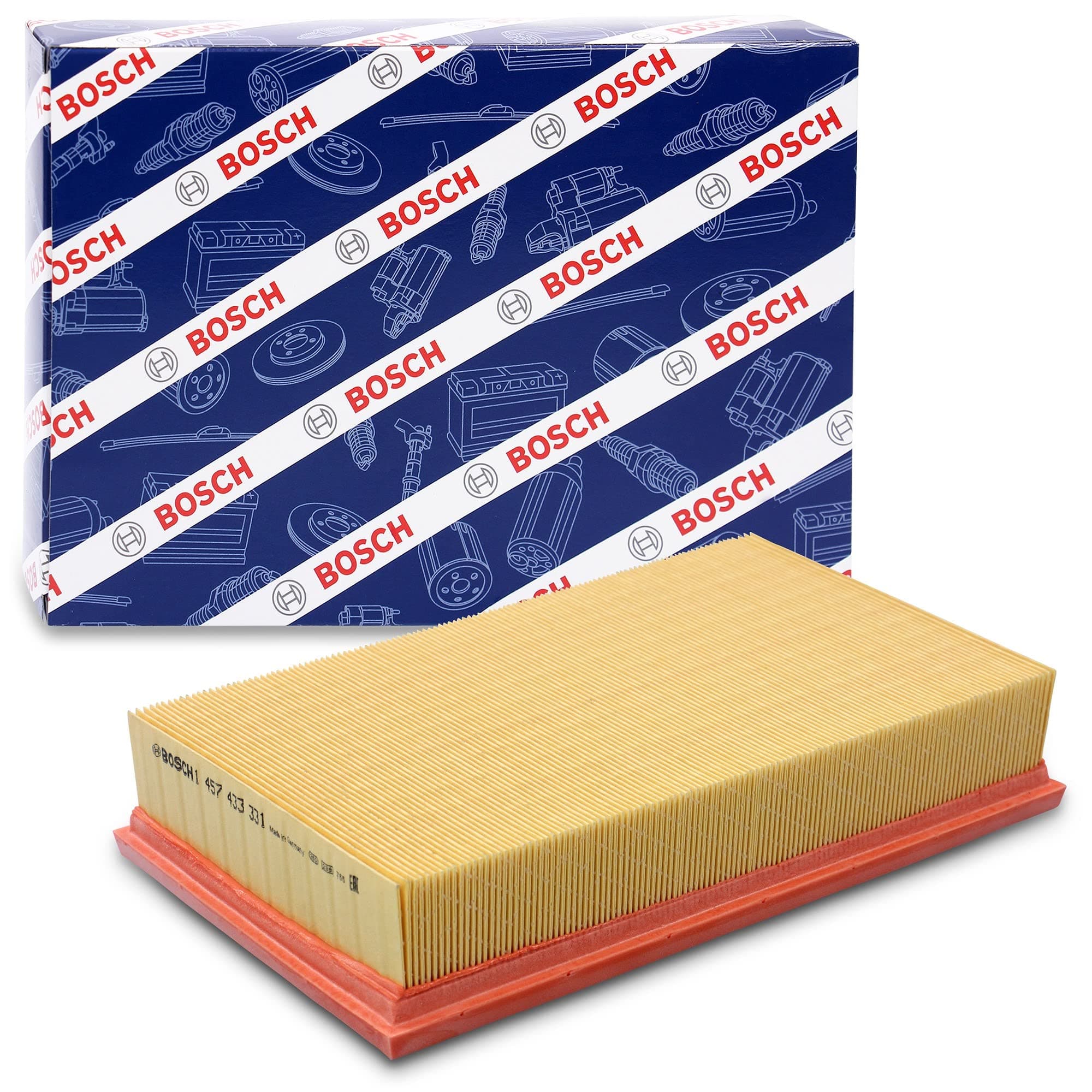 Bosch S3331 Car Air Filter - Separates Particles from the Air Intake - Moisture-resistant plus High Tensile Strength