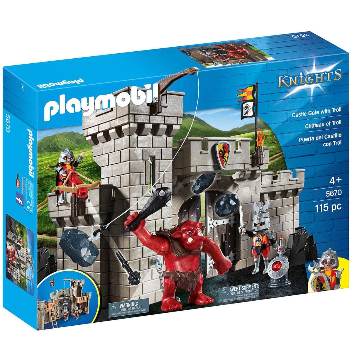 Playmobil Knights 5670 - Knights' Castle Gate with Troll