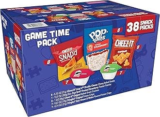 Kellogg's Game Time Pack, Lunch Snacks, Office and Kids Snacks, Variety Pack, 37.3oz Box (38 Count)