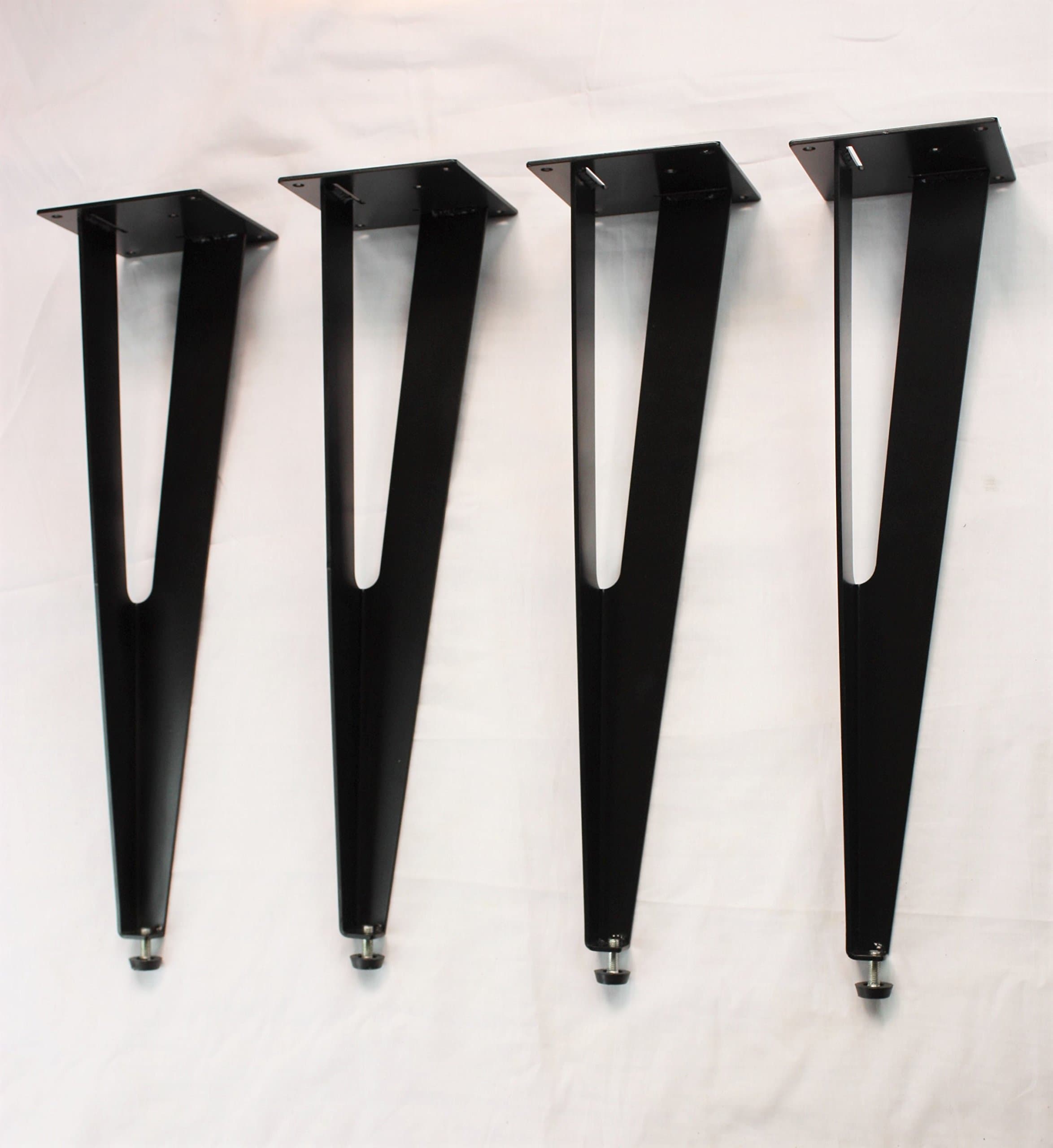 V Shape Hairpin; Set/4 28“ or 18" Metal Table Leg; Slick Modern Design (18 inch)