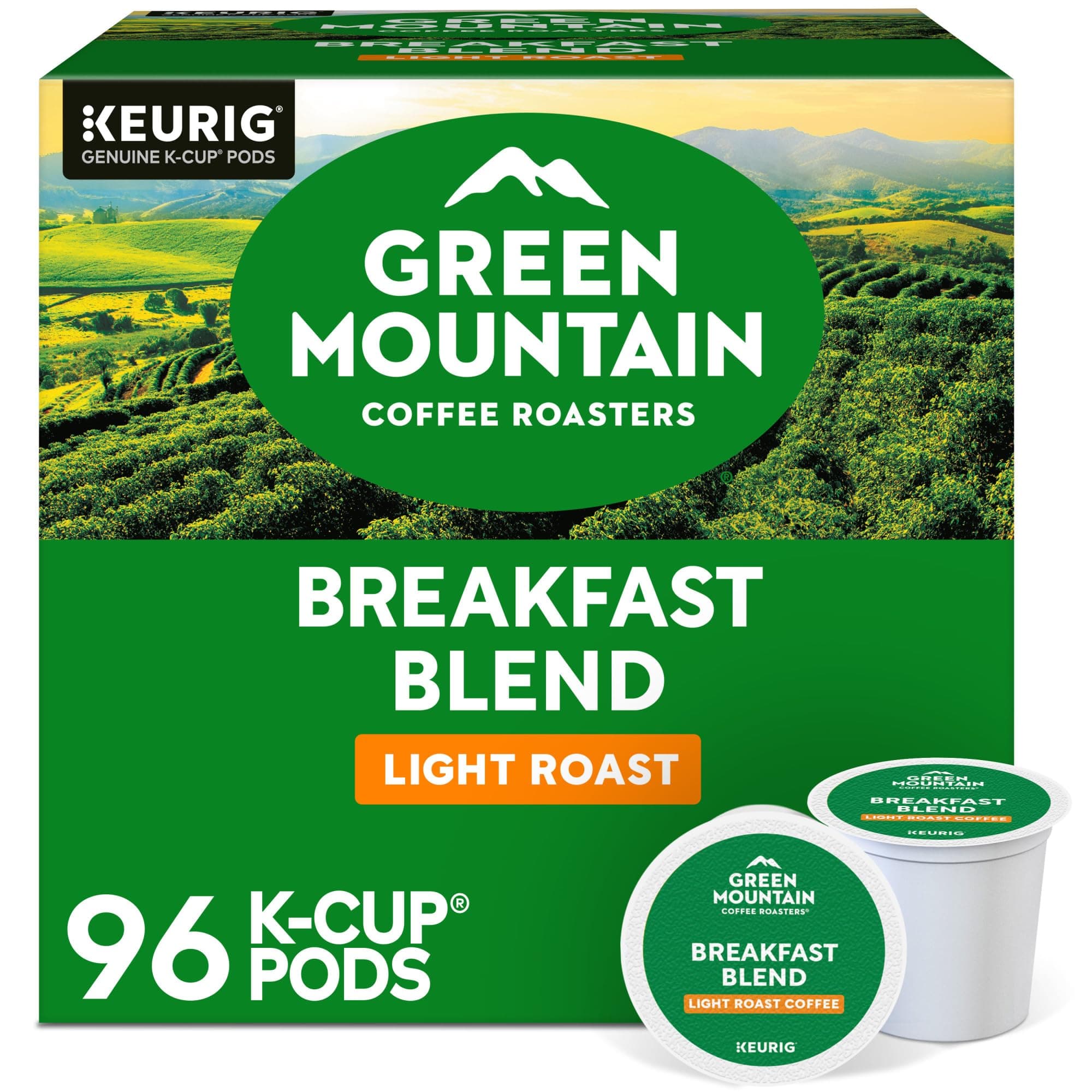 Breakfast Blend Single-Serve Keurig K-Cup Pods, Light Roast Coffee, 96 Count