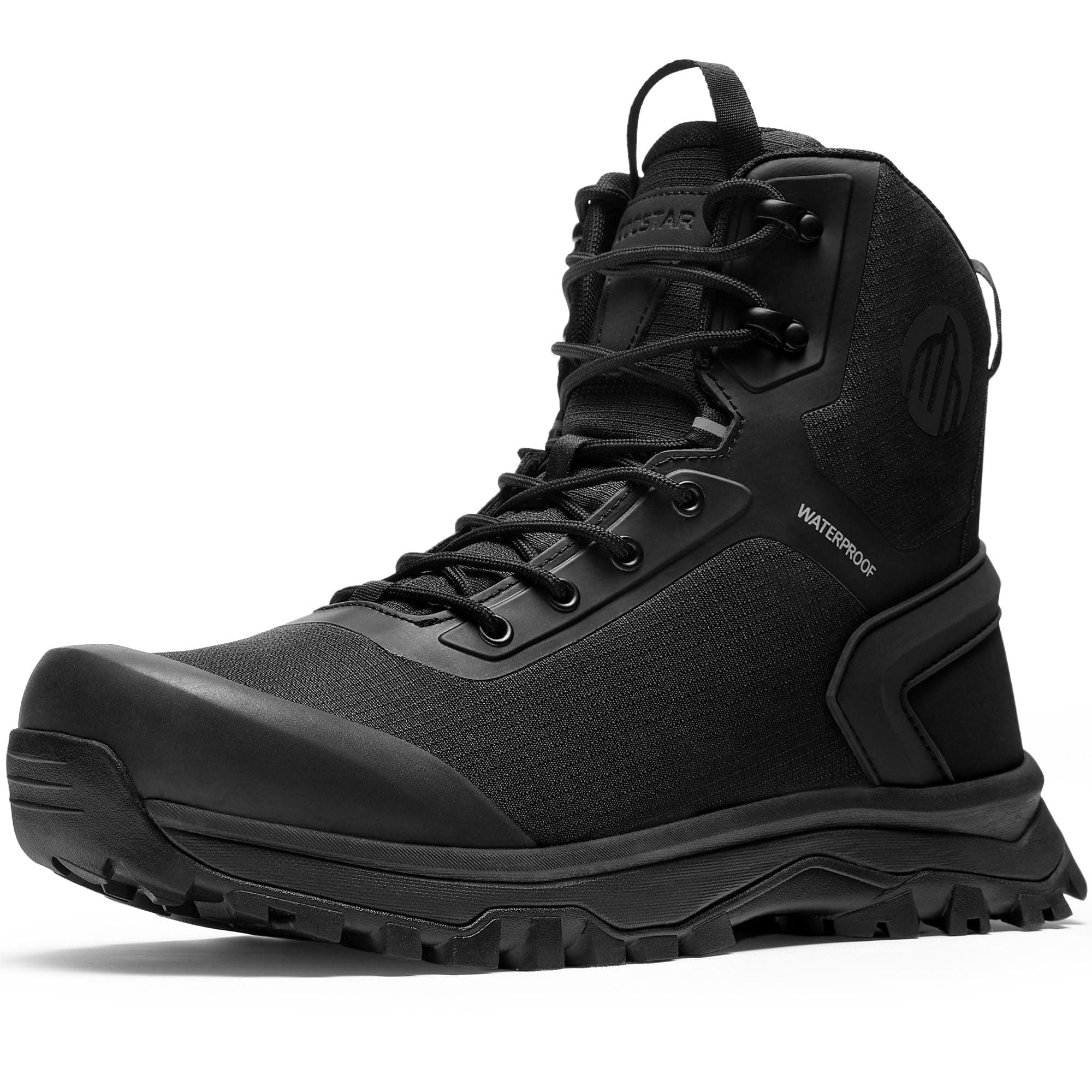 Tactical Boots for Men Lightweight Military Combat Boot Side Zipper Motorcycle Hiking Work Boots Waterproof 8 Inches