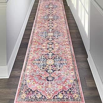 Pauwer Boho Hallway Runner Rug 2x10 Washable Entryway Area Rugs Non Slip Farmhouse Vintage Floor Mat Carpet Runner for Hallways Laundry Room Kitchen Bathroom Bedroom