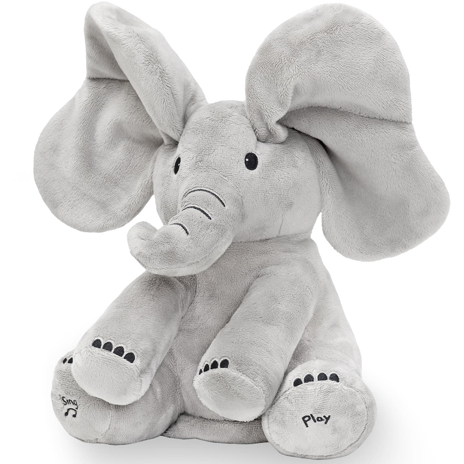 Tippi Peek a Boo Elephant Toy - Interactive Singing Elephant Teddy with Flapping Ears - for Newborn Baby Boys or Girls - Peekaboo Soft Toy for Babies 0-12 Months +