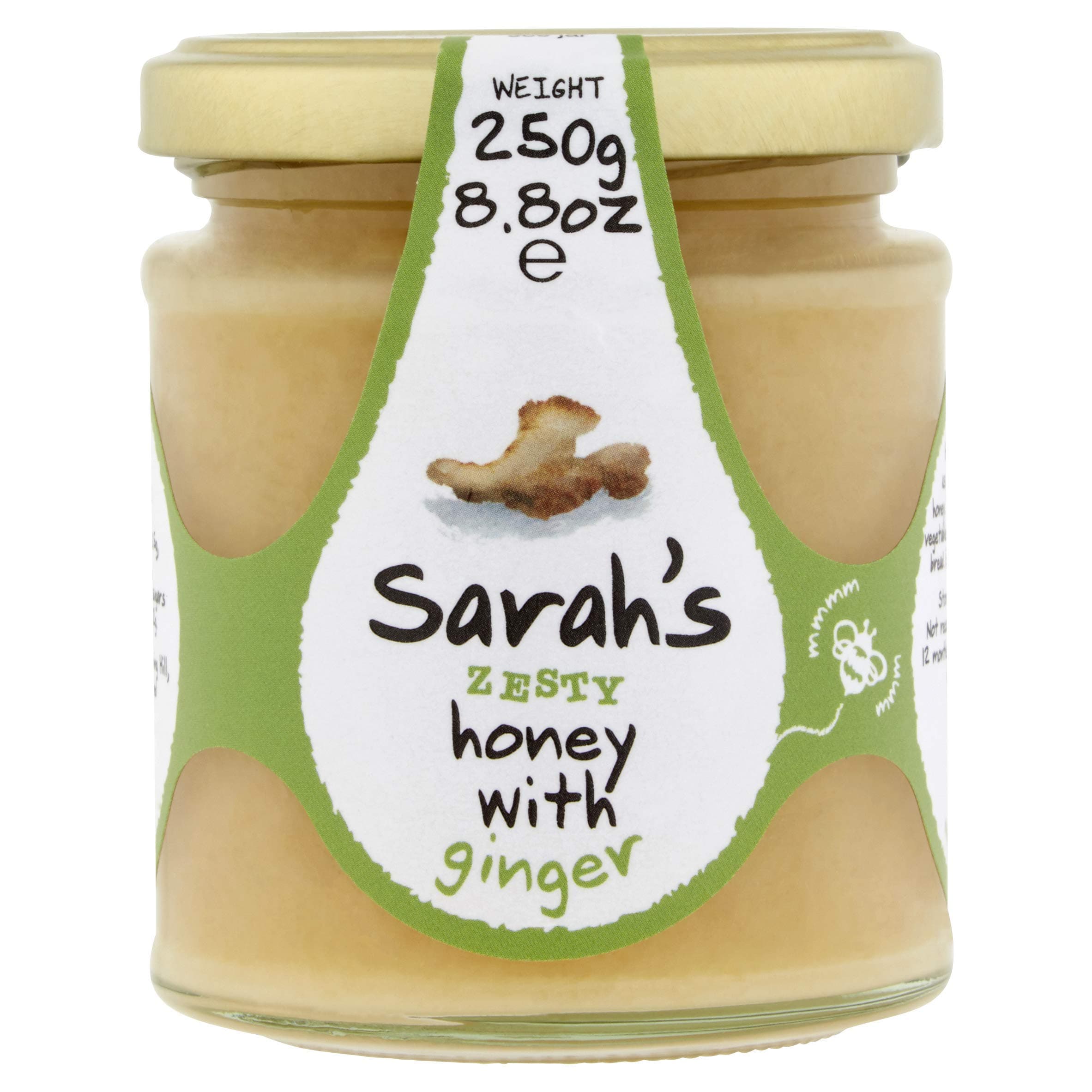 Mileeven Sarah's Zesty Honey with Ginger, 8.8 Ounce
