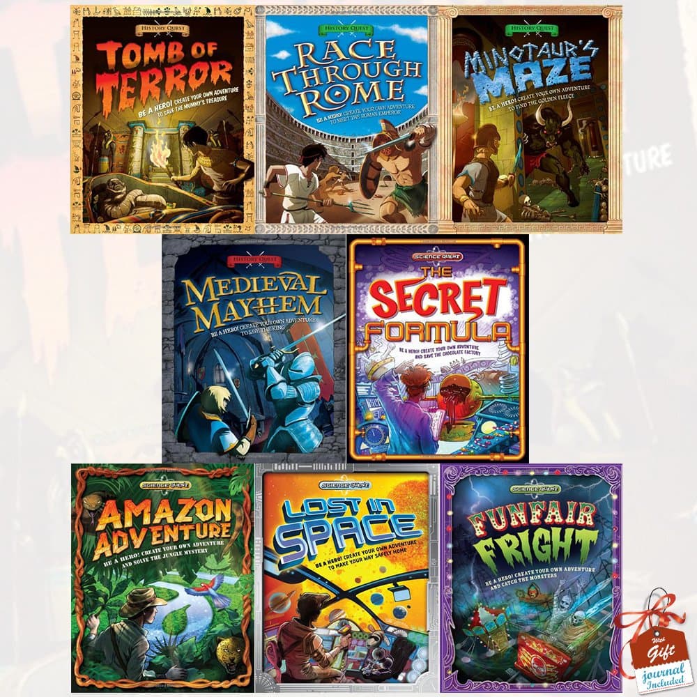 History Quest and Science Quest Series 8 Books Collection Set With Gift Journal