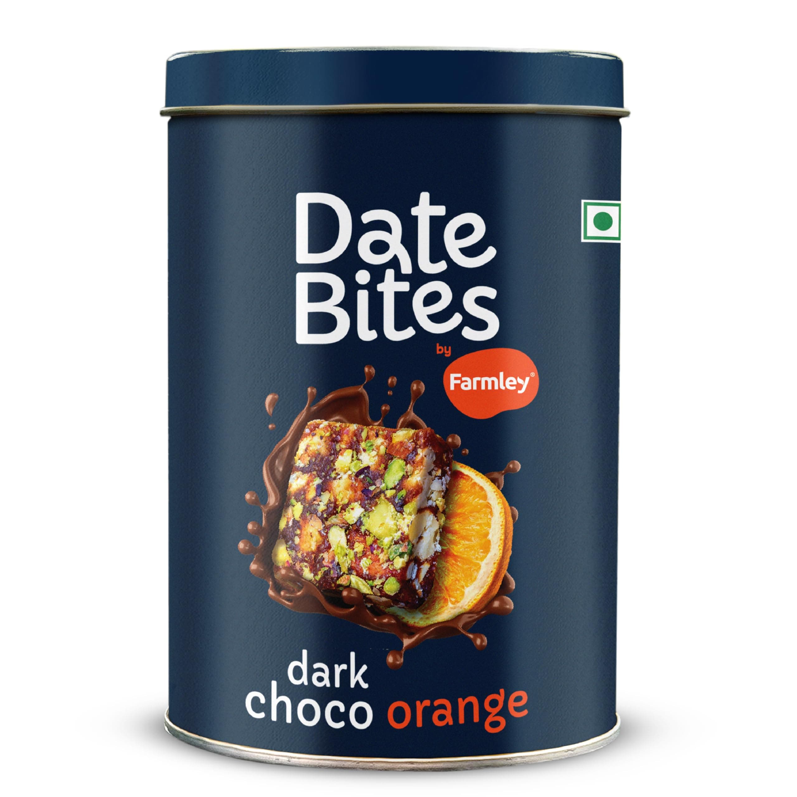 Date Bites Protein Bars Dark Choco Orange | Energy Bars with No Added Sugar | Dry Fruits, Orange Peel, Cocoa Powder | Healthy Snack Bars 200 g (Pack of 10, 7.05 Oz)