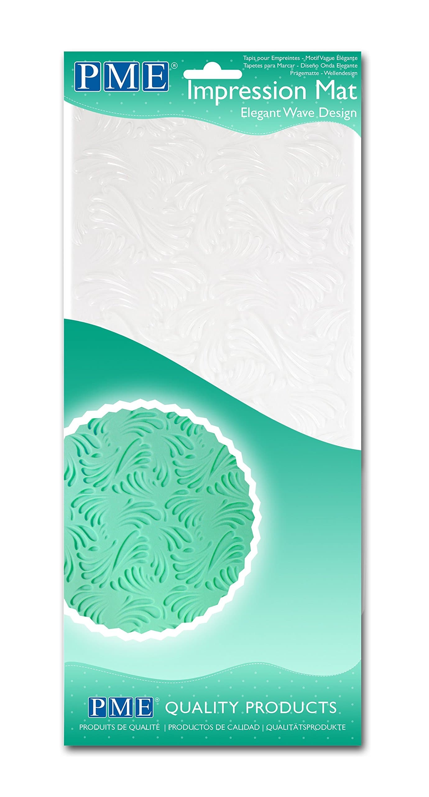 PME Elegant Wave Design Impression Mat, 15x0.1x30.5 cm