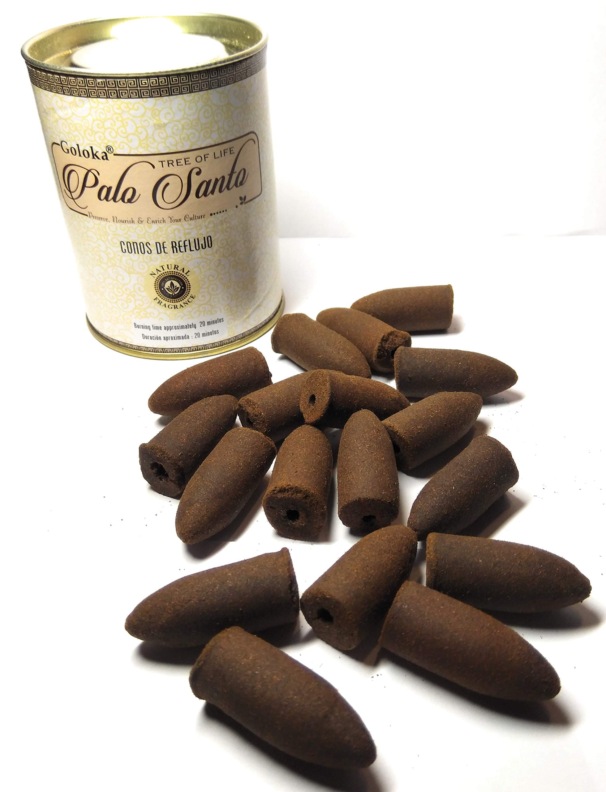 Palo Santo Backflow Incense Cones - 9cm x 7cm (Pack of 6) - Premium Aromatic Relaxation - Perfect for Home & Office Decor