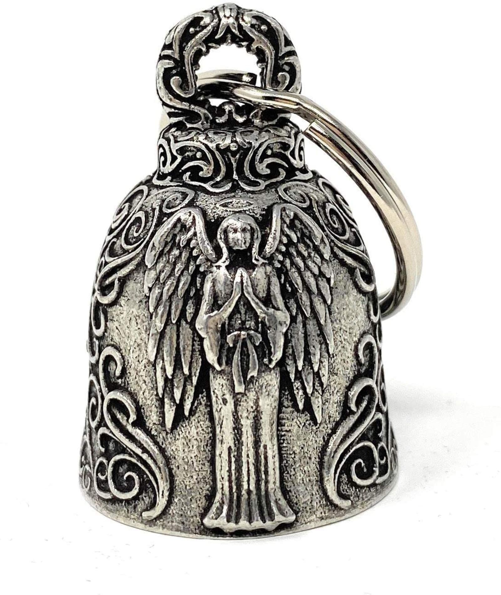 Angel Motorcycle Biker Bell Accessory or Key Chain for Luck - Made in the USA