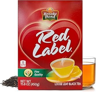 Red Label Tea | Loose Tea | Premium Brooke Bond | Black Tea | Indian Chai | Rich & Refreshing Flavor | Compatible for Chai | 450 Grams (Pack of 1)
