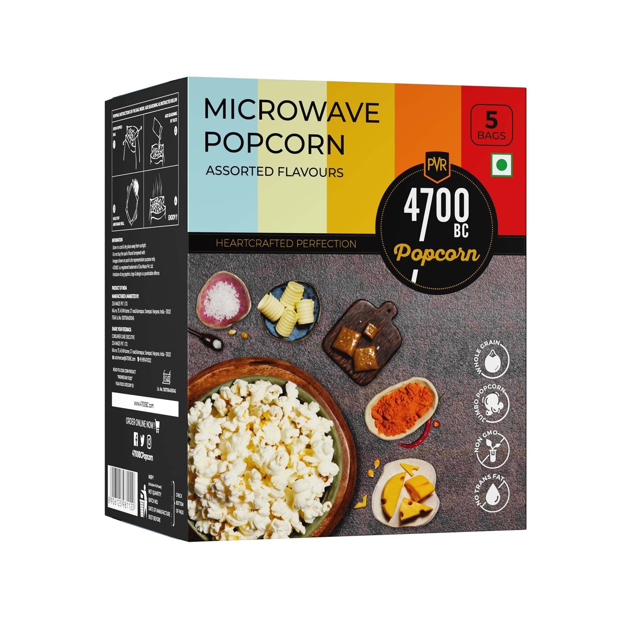Microwave Popcorn | Assorted Flavours | 454g | Pack of 5