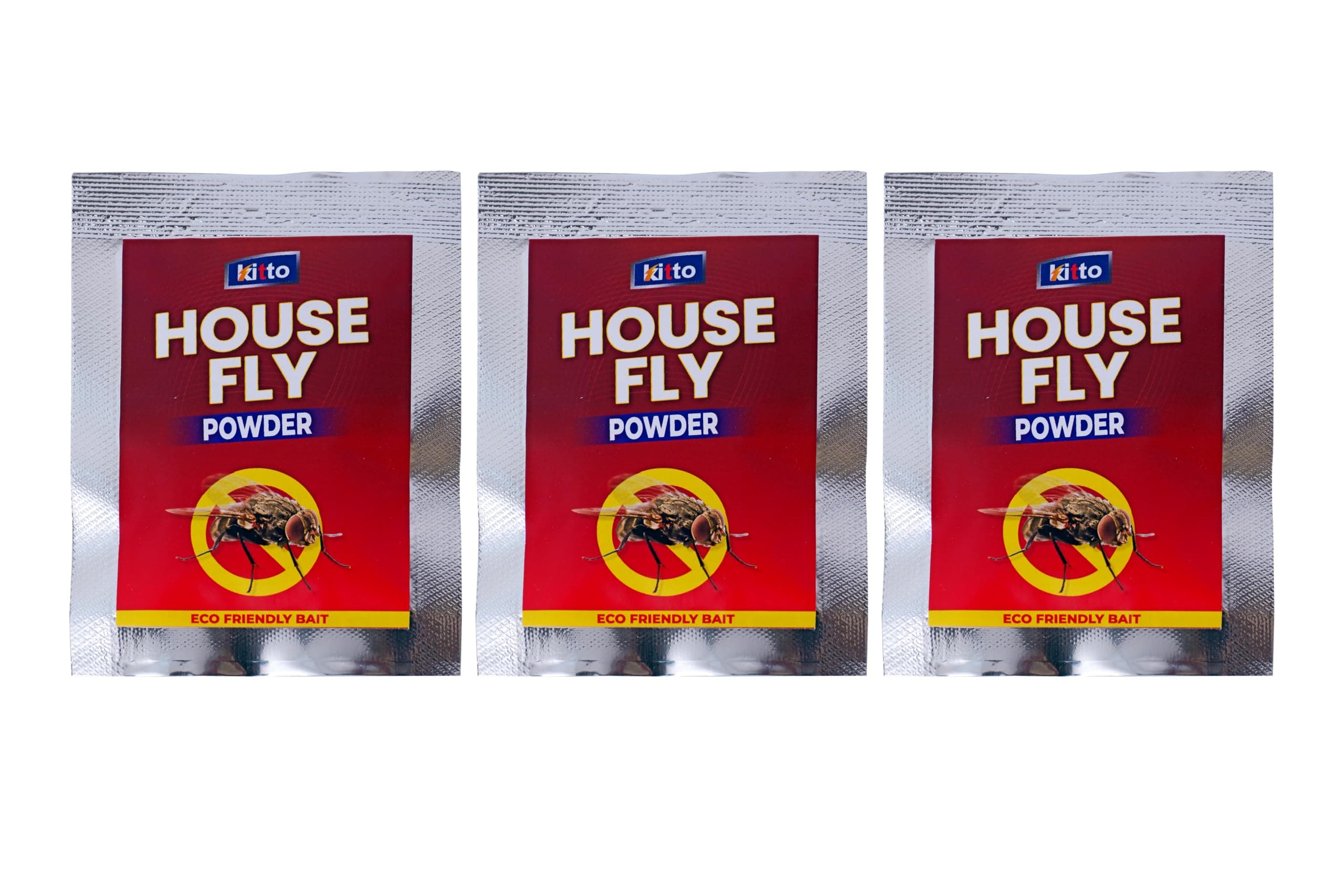 KITTO Herbal Housefly Attractant Bait Pack-3 |Effective for Housefly Powerful 100% Organic No Chemical Natural & Safe housefly Bait Use for Home Office Kitchen|Long Lasting Protection Instant Action