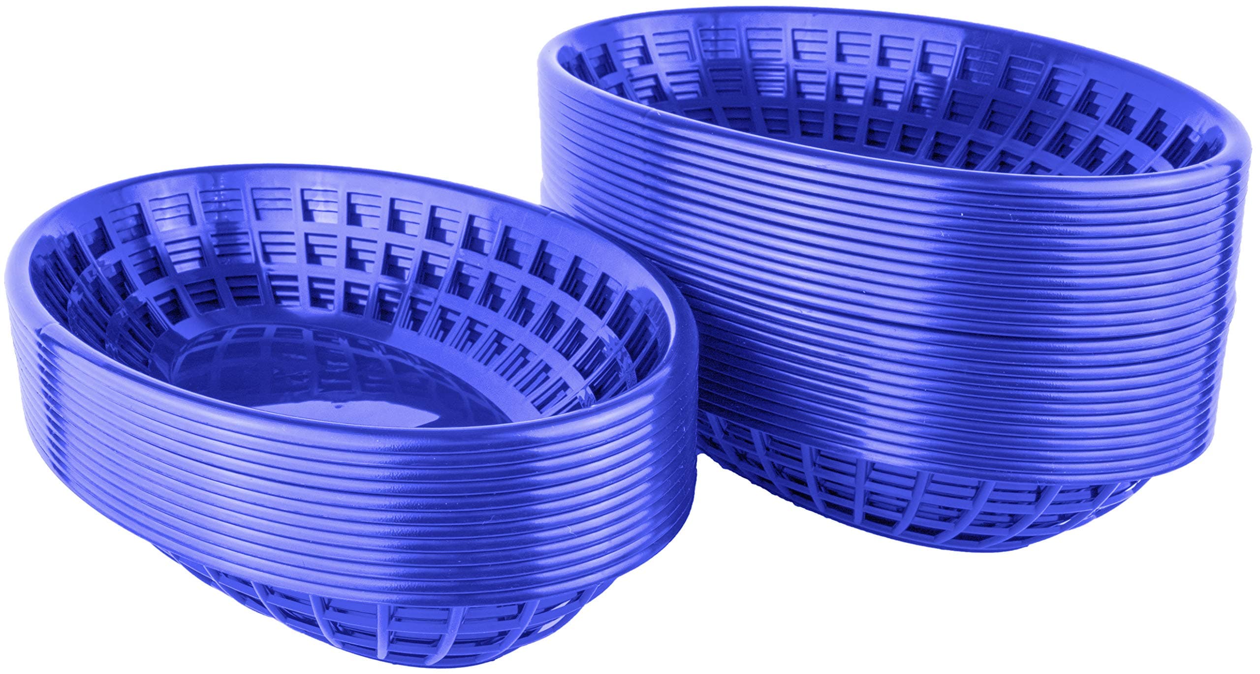 Bear Paw Products - Plastic Food Baskets - Oval Baskets - 36 Pack - Perfect for Fries, Burgers, Sandwiches, and More!